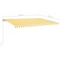 vidaXL Tenda da Sole Retrattile Automatica 500x300cm Giallo e Bianco