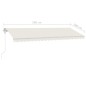 vidaXL Tenda da Sole Automatica Autoportante 500x300 cm Crema
