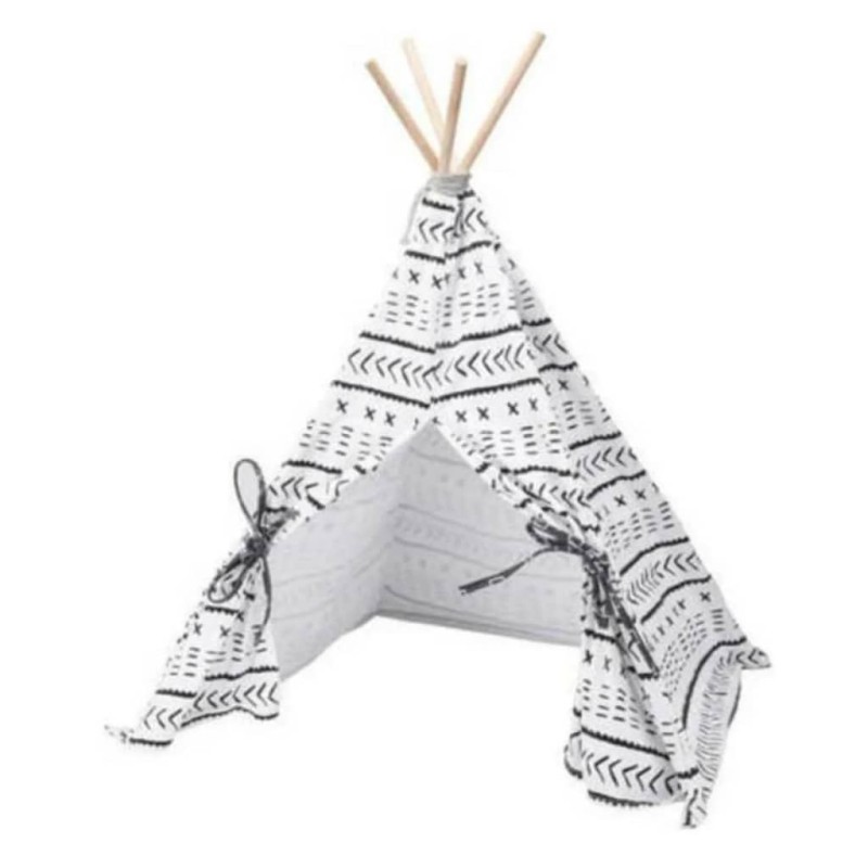 Pets Collection Tenda per Animali da Compagnia Tipi in Tela 56x56x74cm Pets Collection Tenda per Animali da Compagnia Tipi in Tela 56x56x74cm