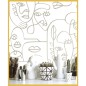 Noordwand Carta da Parati Friends & Coffee Line Art Faces Bianco Noordwand Carta da Parati Friends & Coffee Line Art Faces Bianco