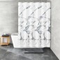 Kleine Wolke Tenda da Doccia Marble 180x200 cm Bianca e Grigia Kleine Wolke Tenda da Doccia Marble 180x200 cm Bianca e Grigia
