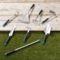 HI Set di Attrezzi da Giardino 8 pz in Metallo Argento HI Set di Attrezzi da Giardino 8 pz in Metallo Argento