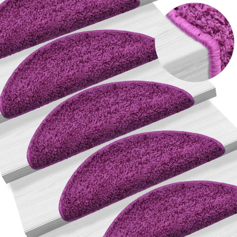 Tappetini per Scale 5 pz 65x21x4 cm Viola