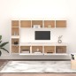 vidaXL Mobili Porta TV 6 pz Bianchi in Legno Massello di Pino