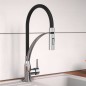 EISL Miscelatore Cucina con Beccuccio Soft-Touch CARNEO Nero Cromato EISL Miscelatore Cucina con Beccuccio Soft-Touch CARNEO Nero Cromato