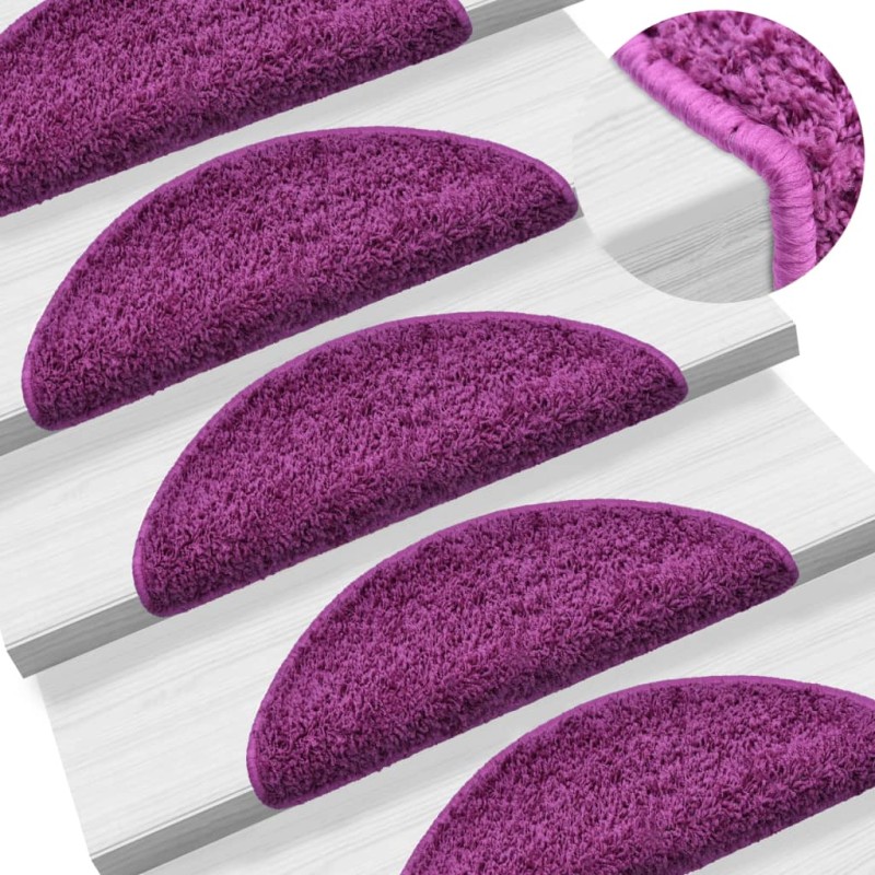 Tappetini per Scale 5 pz 56x17x3 cm Viola Tappetini per Scale 5 pz 56x17x3 cm Viola