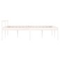 vidaXL Giroletto Bianco in Legno Massello 120x190 cm Small Double vidaXL Giroletto Bianco in Legno Massello 120x190 cm Small Double
