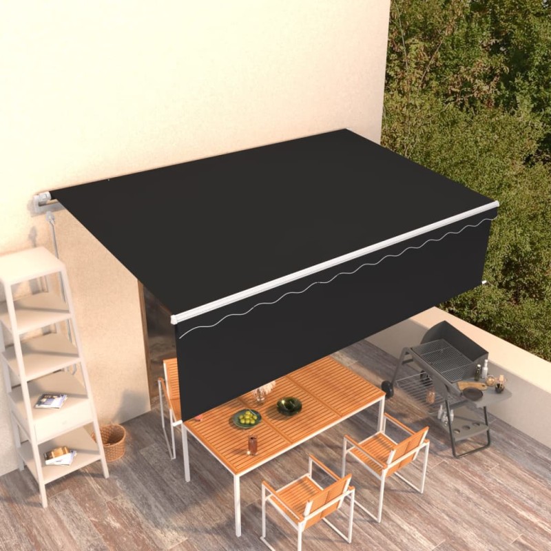 vidaXL Tenda Sole Retrattile Automatica Parasole 5x3 m Antracite vidaXL Tenda Sole Retrattile Automatica Parasole 5x3 m Antracite