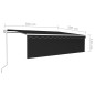 vidaXL Tenda Sole Retrattile Automatica Parasole 5x3 m Antracite vidaXL Tenda Sole Retrattile Automatica Parasole 5x3 m Antracite