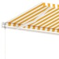 vidaXL Tenda da Sole Autoportante Automatica 500x300 cm Gialla Bianca vidaXL Tenda da Sole Autoportante Automatica 500x300 cm Gialla Bianca