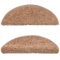 Tappetini per Scale 15 pz Beige 65x21x4 cm