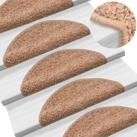 Tappetini per Scale 10 pz 56x17x3 cm Beige
