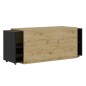 FMD Mobile Unità TV 194,5x39,9x49,2 cm Rovere Artigianale e Nero FMD Mobile Unità TV 194,5x39,9x49,2 cm Rovere Artigianale e Nero