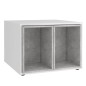 FMD Tavolo con 2 Tavolini 67,5x67,5x50 cm Bianco e Grigio Cemento FMD Tavolo con 2 Tavolini 67,5x67,5x50 cm Bianco e Grigio Cemento