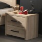 Vipack Comodino Aline con 2 Cassetti Rovere Chiaro Vipack Comodino Aline con 2 Cassetti Rovere Chiaro