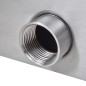 Fontana a Cascata per Giardino Rettangolare Acciaio Inox 90 cm Fontana a Cascata per Giardino Rettangolare Acciaio Inox 90 cm