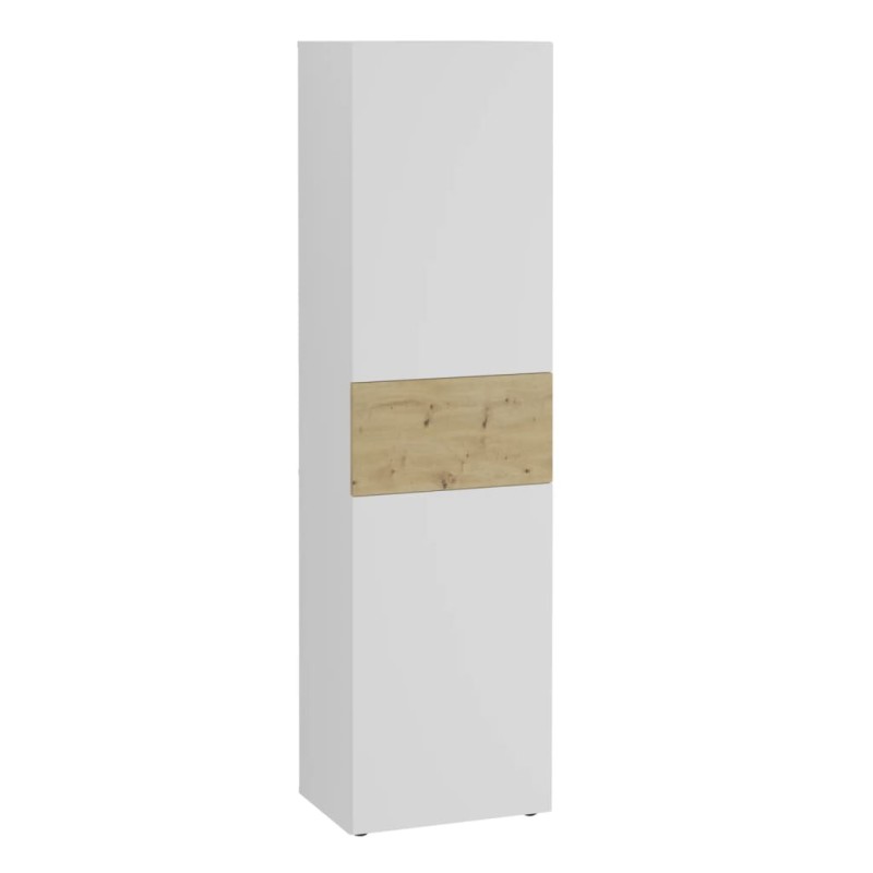 FMD Armadio con 2 Ante 54,5x41,7x199,1 cm Bianco e Rovere Artigianale FMD Armadio con 2 Ante 54,5x41,7x199,1 cm Bianco e Rovere Artigianale