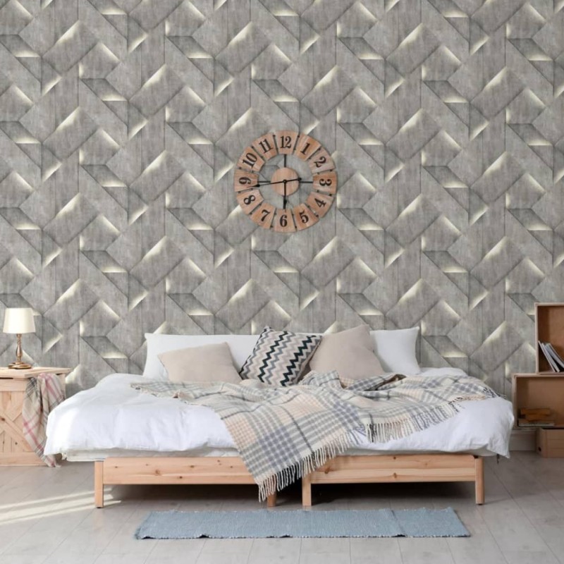 DUTCH WALLCOVERINGS Carta da Parati Onyx Grigio Scuro DUTCH WALLCOVERINGS Carta da Parati Onyx Grigio Scuro