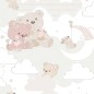 Noordwand Carta da Parati Mondo baby Hug Bears Rosa e Beige Noordwand Carta da Parati Mondo baby Hug Bears Rosa e Beige
