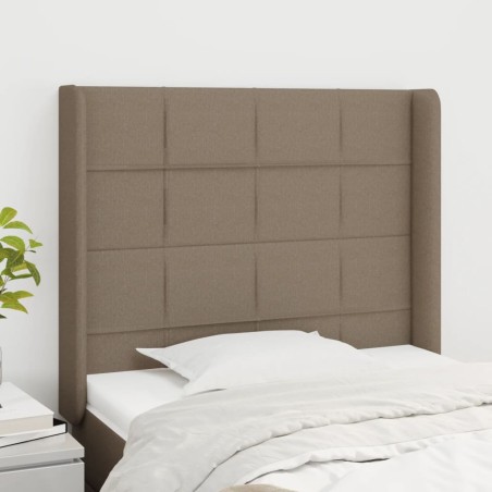 Testiera ad Orecchio Tortora 83x16x118/128 cm in Tessuto