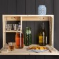 Esschert Design Mobile Bar a Muro con Mensola Ribaltabile M Naturale Esschert Design Mobile Bar a Muro con Mensola Ribaltabile M Naturale
