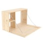 Esschert Design Mobile Bar a Muro con Mensola Ribaltabile M Naturale Esschert Design Mobile Bar a Muro con Mensola Ribaltabile M Naturale