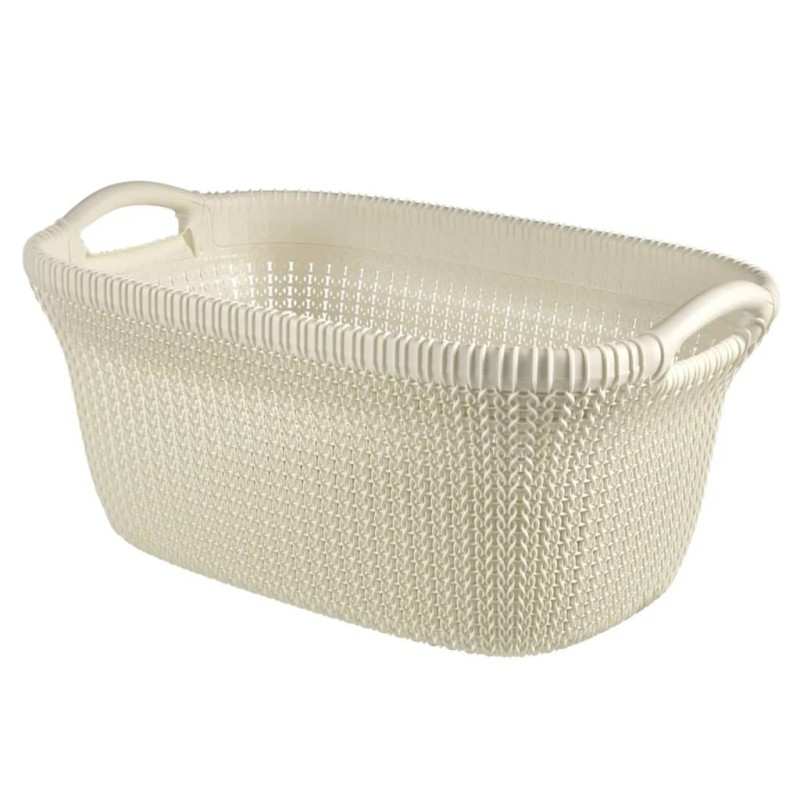 Curver Cesto Portabiancheria Knit 40 L Bianco Crema Curver Cesto Portabiancheria Knit 40 L Bianco Crema