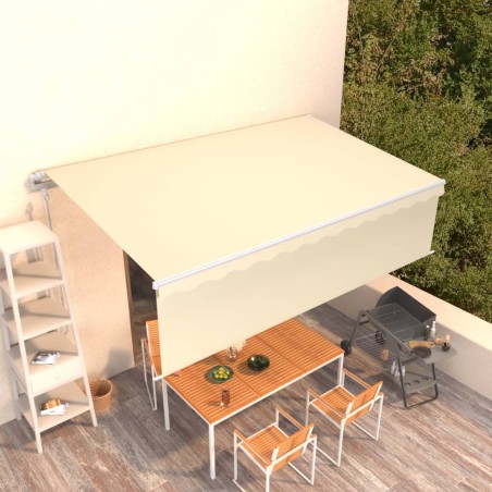 vidaXL Tenda Retrattile Automatica con Parasole 5x3 m Crema