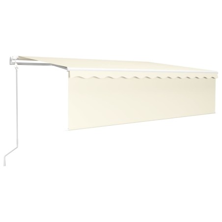 vidaXL Tenda Retrattile Automatica con Parasole 5x3 m Crema