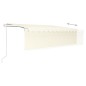 vidaXL Tenda Retrattile Automatica con Parasole 5x3 m Crema vidaXL Tenda Retrattile Automatica con Parasole 5x3 m Crema