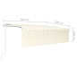 vidaXL Tenda Retrattile Automatica con Parasole 5x3 m Crema vidaXL Tenda Retrattile Automatica con Parasole 5x3 m Crema