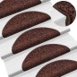 Tappetini per Scale 15 pz Marroni 56x17x3 cm Tappetini per Scale 15 pz Marroni 56x17x3 cm