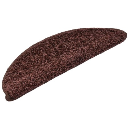 Tappetini per Scale 15 pz Marroni 56x17x3 cm