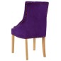 vidaXL Sedie da Pranzo 2 pz Viola in Legno Massello Rovere e Velluto vidaXL Sedie da Pranzo 2 pz Viola in Legno Massello Rovere e Velluto