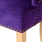 vidaXL Sedie da Pranzo 2 pz Viola in Legno Massello Rovere e Velluto vidaXL Sedie da Pranzo 2 pz Viola in Legno Massello Rovere e Velluto