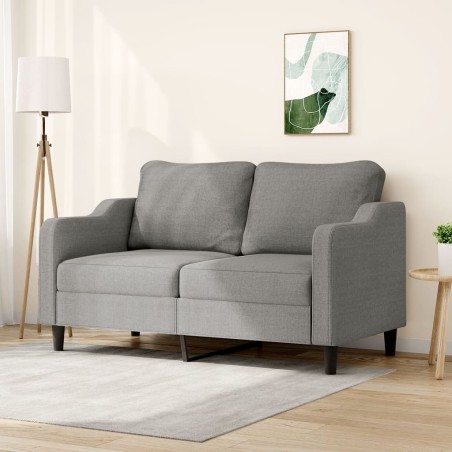 vidaXL Divano a 2 Posti Grigio Scuro 140 cm in Tessuto
