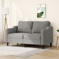 vidaXL Divano a 2 Posti Grigio Scuro 140 cm in Tessuto vidaXL Divano a 2 Posti Grigio Scuro 140 cm in Tessuto