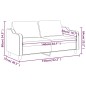 vidaXL Divano a 2 Posti Grigio Scuro 140 cm in Tessuto vidaXL Divano a 2 Posti Grigio Scuro 140 cm in Tessuto