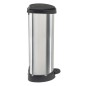 Curver Pattumiera a Pedale Deco Forma a D 40 L Argento Curver Pattumiera a Pedale Deco Forma a D 40 L Argento