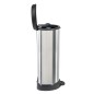Curver Pattumiera a Pedale Deco Forma a D 40 L Argento Curver Pattumiera a Pedale Deco Forma a D 40 L Argento