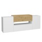 FMD Mobile TV/Hi-Fi 182x33x70,2 cm Bianco e Rovere Artigianale FMD Mobile TV/Hi-Fi 182x33x70,2 cm Bianco e Rovere Artigianale