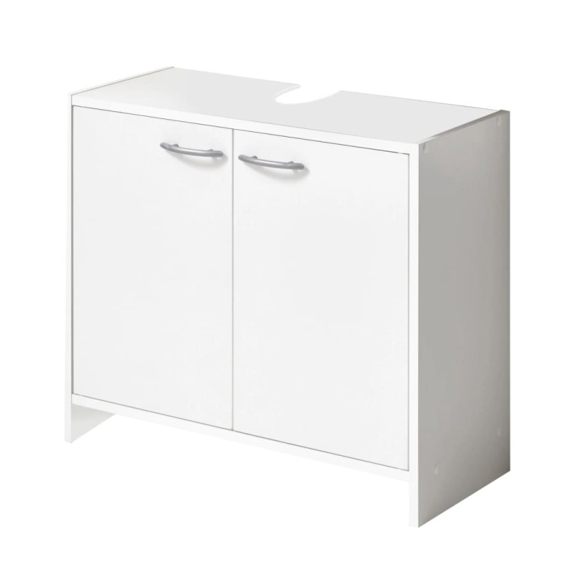 FMD Armadietto da Bagno Sottolavabo 63,7x28,1x55 cm Bianco FMD Armadietto da Bagno Sottolavabo 63,7x28,1x55 cm Bianco