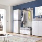 Germania Pannello Appendiabiti Topix 96x29x147 cm Bianco e Cemento Germania Pannello Appendiabiti Topix 96x29x147 cm Bianco e Cemento