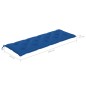 vidaXL Panca da Giardino 3 Posti con Cuscino 150cm Grigia in Eucalipto vidaXL Panca da Giardino 3 Posti con Cuscino 150cm Grigia in Eucalipto