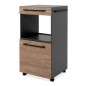 Finori Credenza con Rotelle Palma 35A Grigio Antracite e Bambù Finori Credenza con Rotelle Palma 35A Grigio Antracite e Bambù