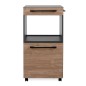 Finori Credenza con Rotelle Palma 35A Grigio Antracite e Bambù Finori Credenza con Rotelle Palma 35A Grigio Antracite e Bambù