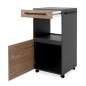 Finori Credenza con Rotelle Palma 35A Grigio Antracite e Bambù Finori Credenza con Rotelle Palma 35A Grigio Antracite e Bambù