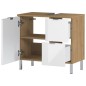 Germania Mobile Sottolavabo GW-Mauresa 60x34x56 cm Bianco e Rovere Germania Mobile Sottolavabo GW-Mauresa 60x34x56 cm Bianco e Rovere