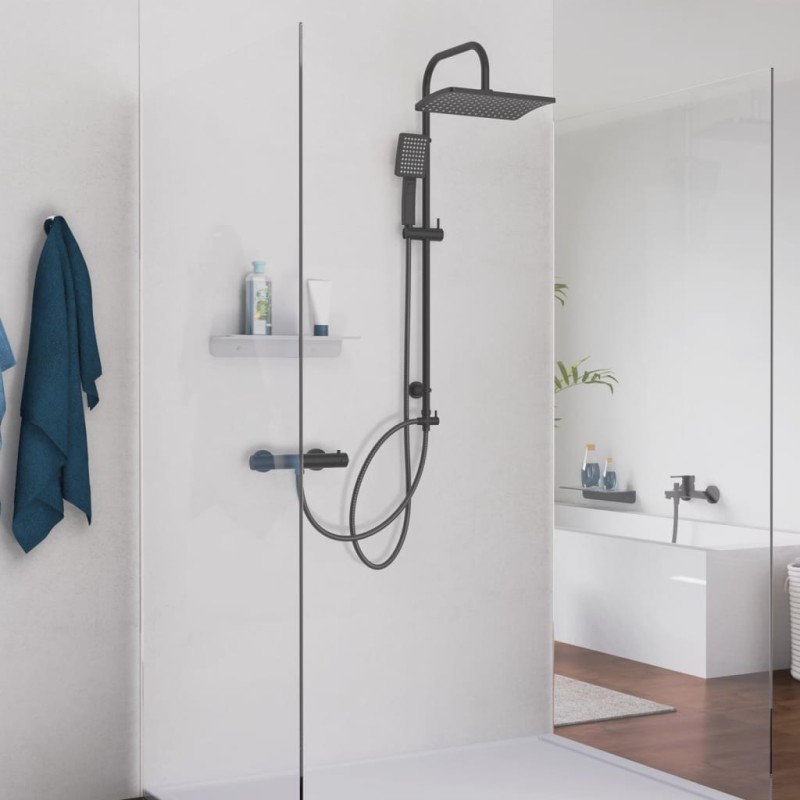 SCHÜTTE Set Soffione Doccia MALLORCA Nero Opaco SCHÜTTE Set Soffione Doccia MALLORCA Nero Opaco
