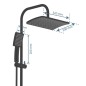 SCHÜTTE Set Soffione Doccia MALLORCA Nero Opaco SCHÜTTE Set Soffione Doccia MALLORCA Nero Opaco